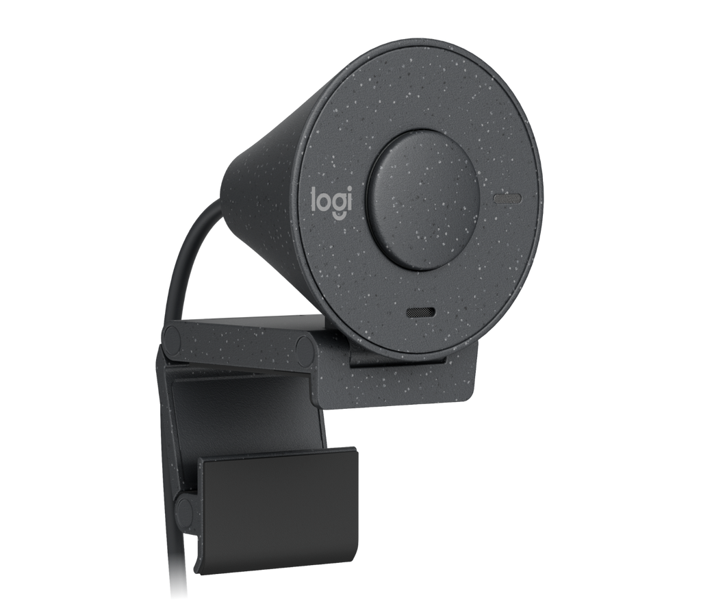 Graphite Logitech BRIO 300 1080p USB-C Webcam with Privacy Shutter — detail