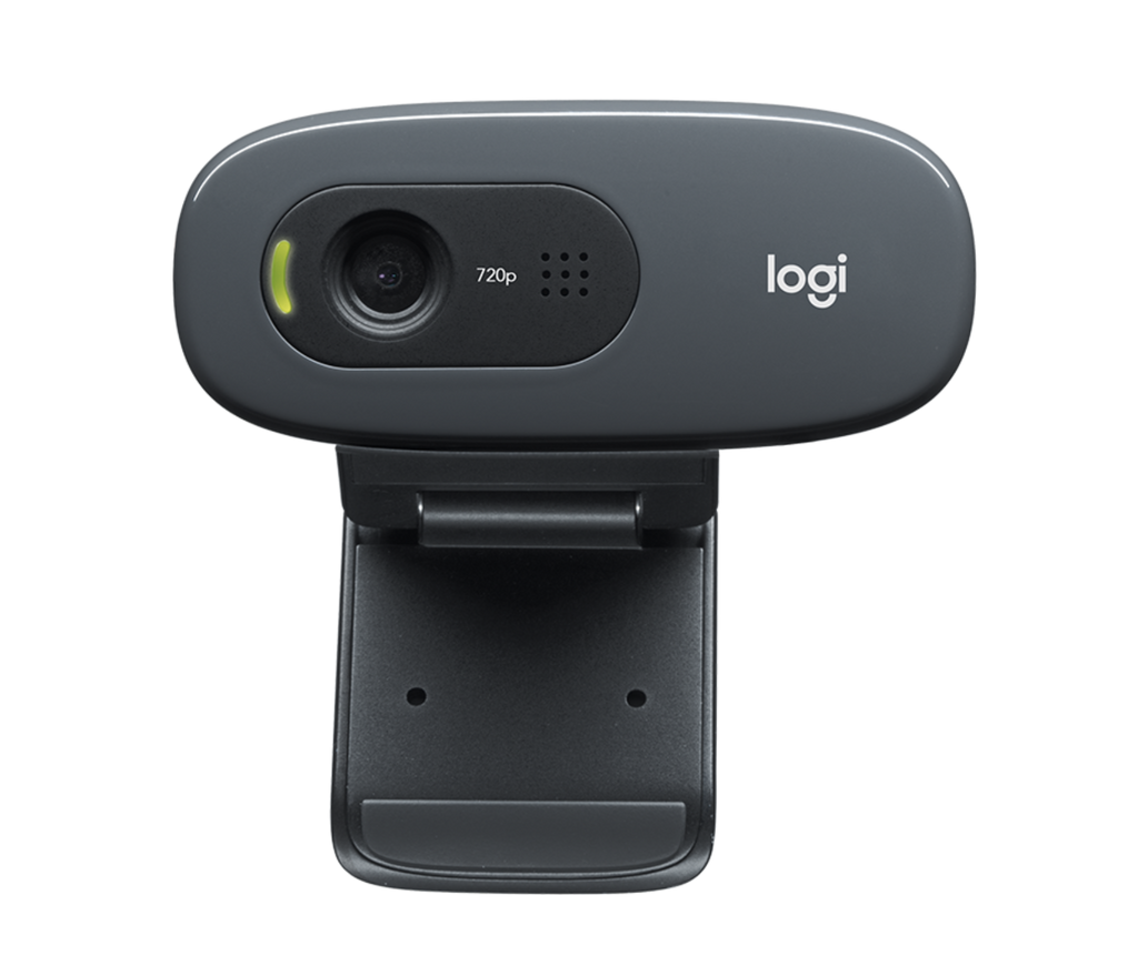 Black Logitech C270 HD Webcam with Built-In Microphone — detail