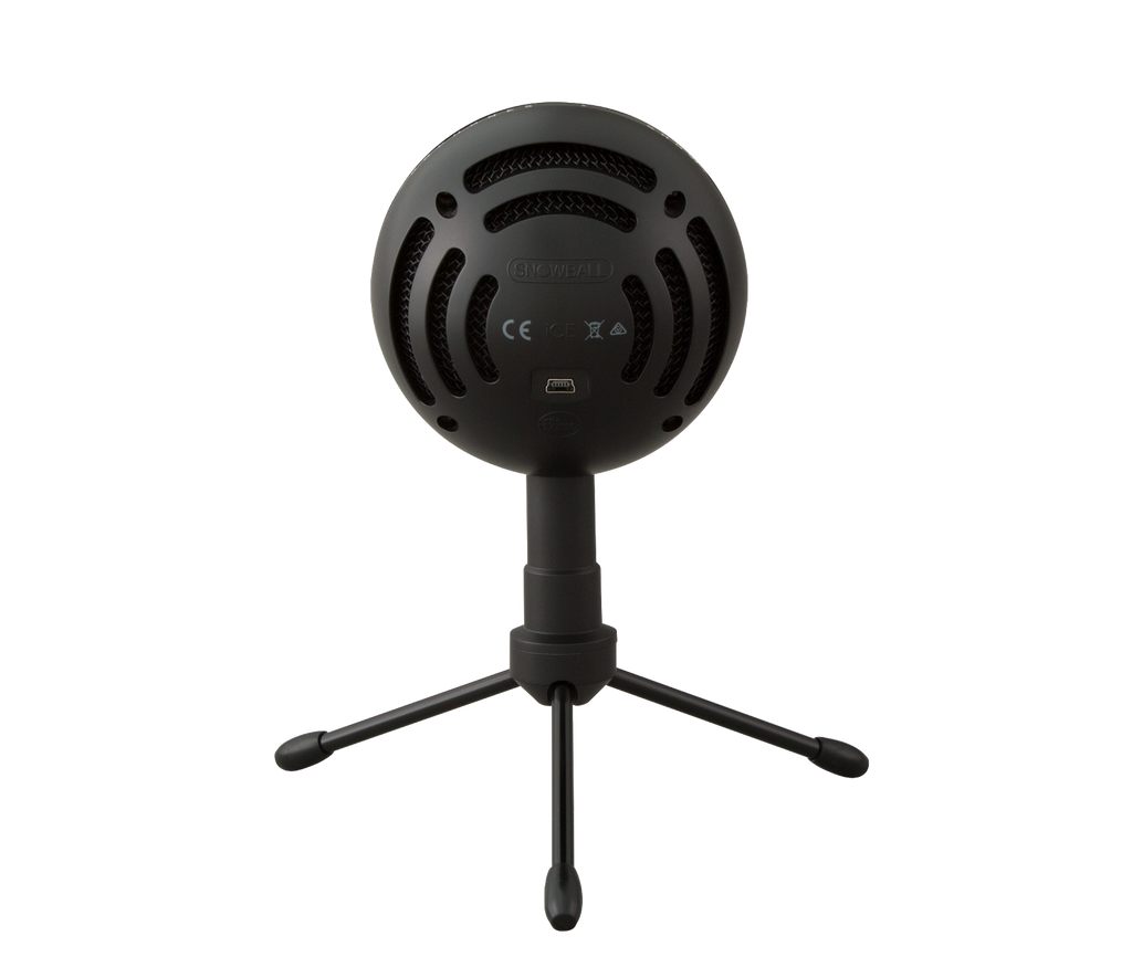 Black Logitech Snowball iCE Cardioid USB Microphone — rear