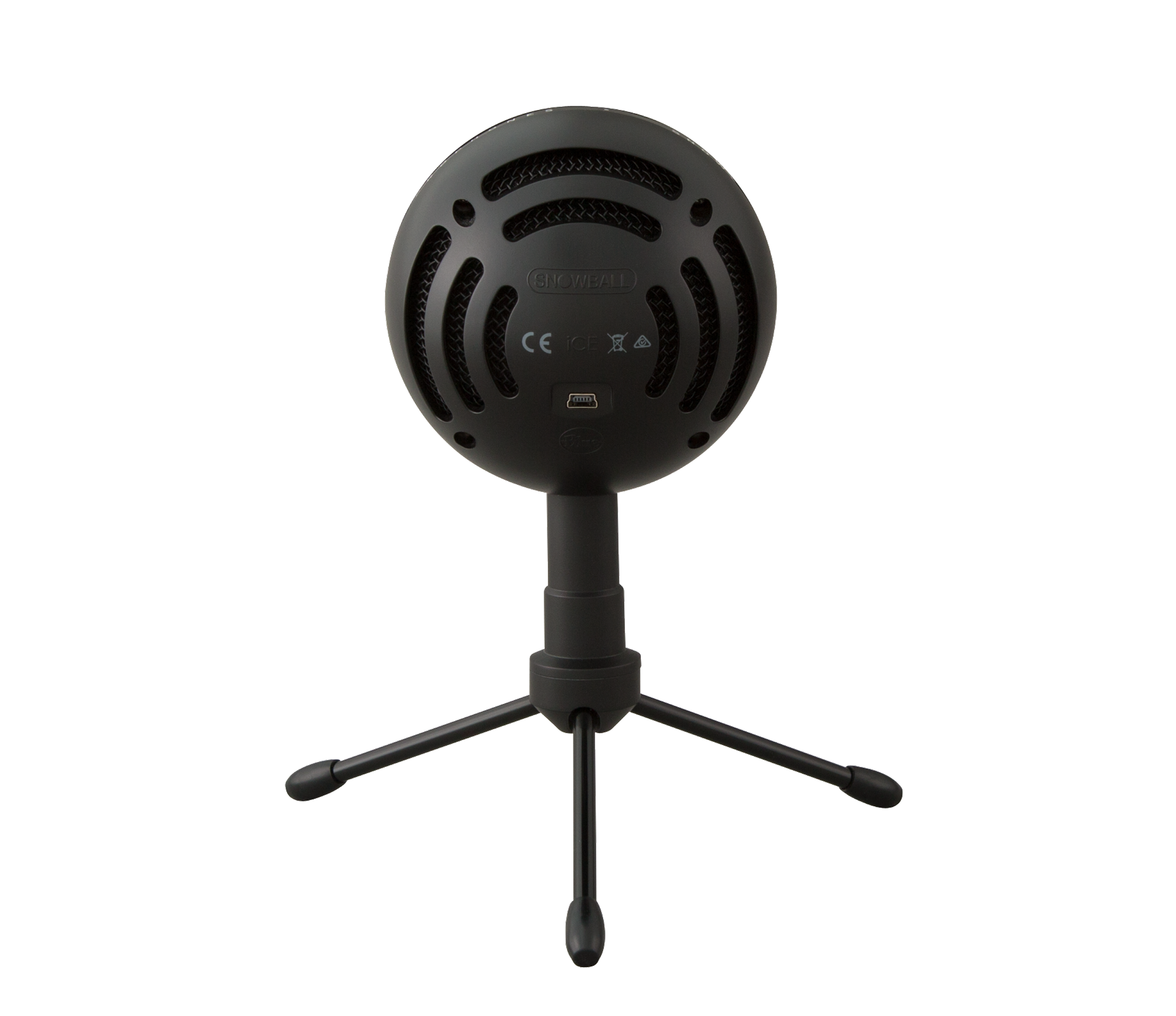 Black Logitech Snowball iCE Cardioid USB Microphone — rear