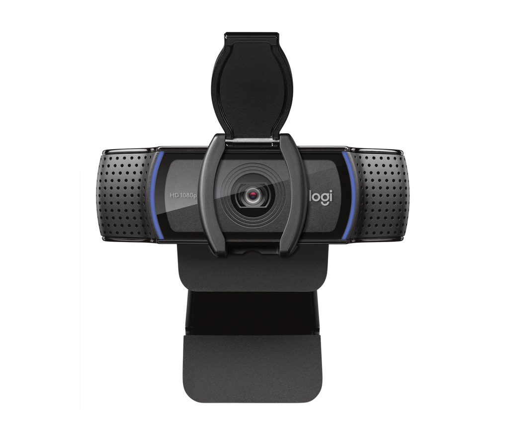 Black Logitech C920s PRO Full HD Webcam with Privacy Shutter — detail