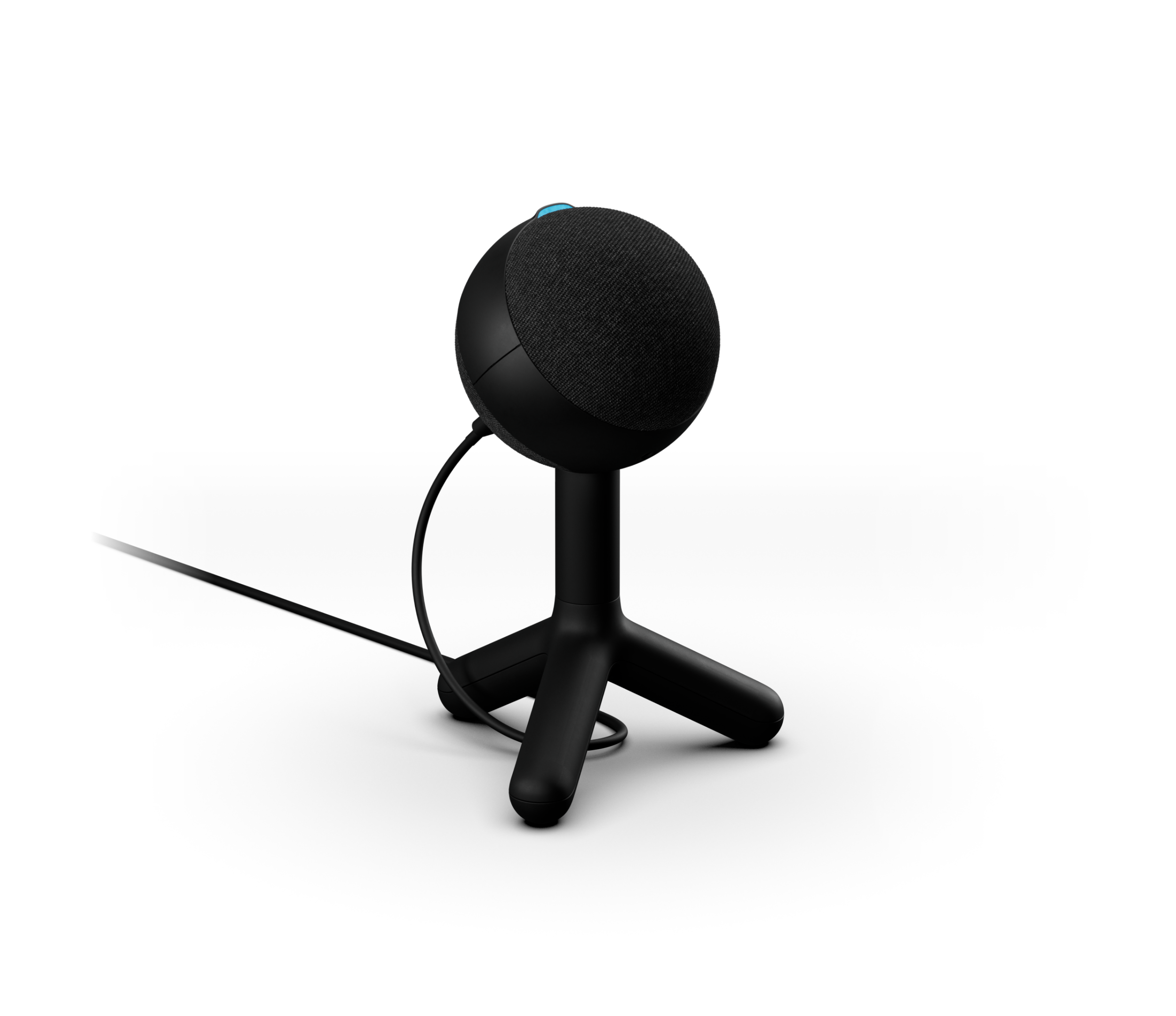 Black Logitech G Yeti Orb Cardioid USB Microphone — rear