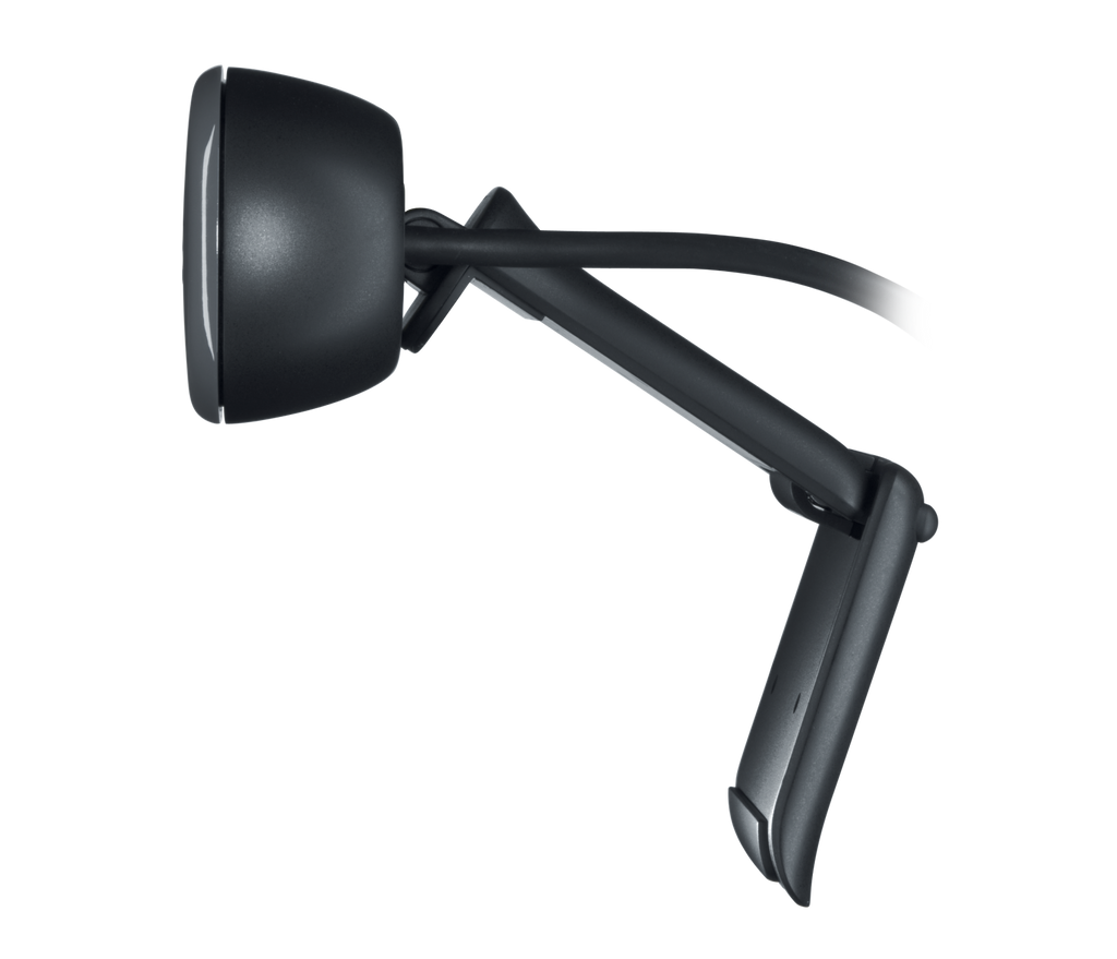 Black Logitech C270 HD Webcam with Built-In Microphone — side