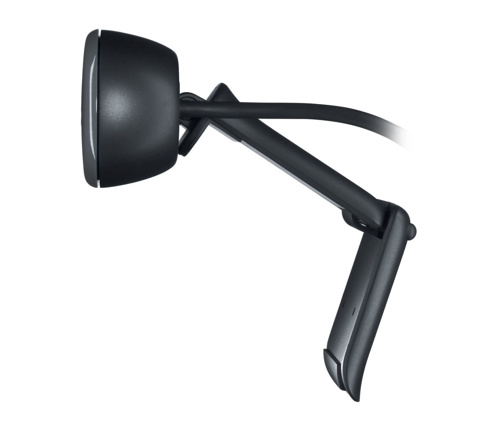 Black Logitech C270 HD Webcam with Built-In Microphone — side