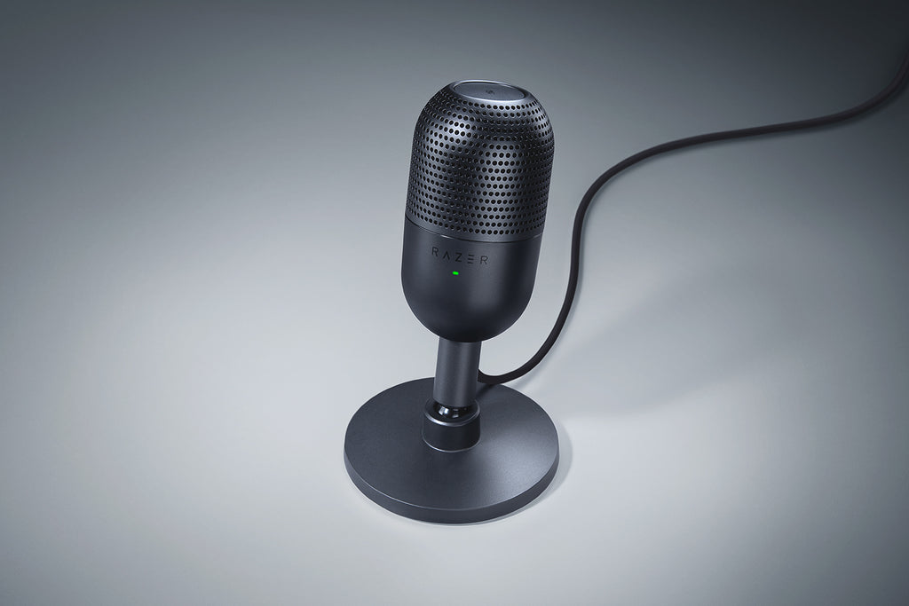 Black Razer Seiren V3 Mini Supercardioid USB Microphone — side