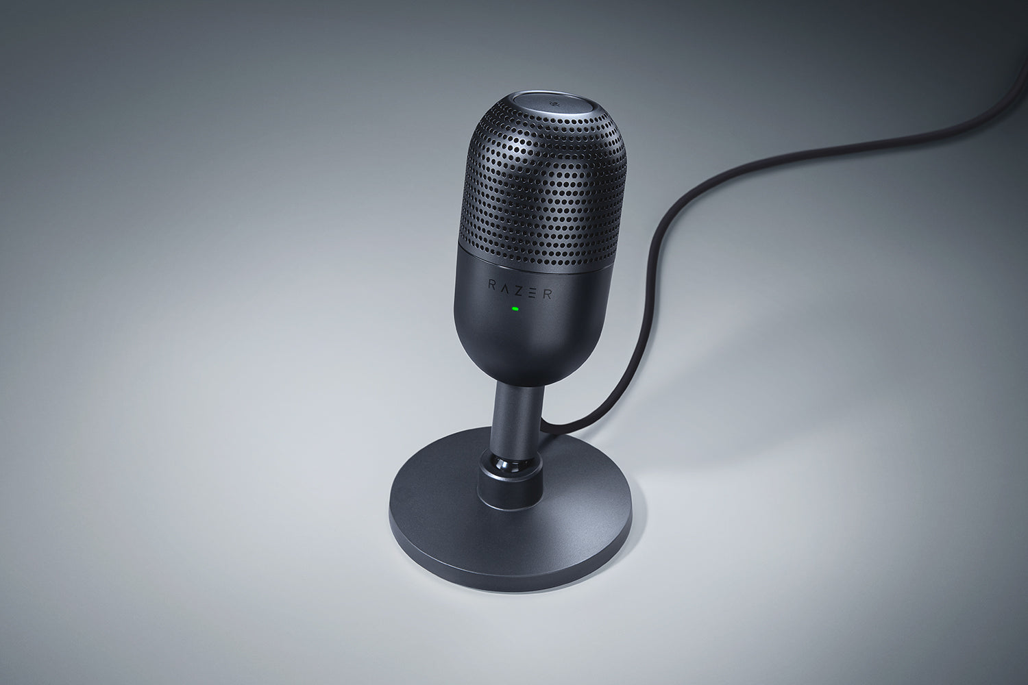 Black Razer Seiren V3 Mini Supercardioid USB Microphone — side