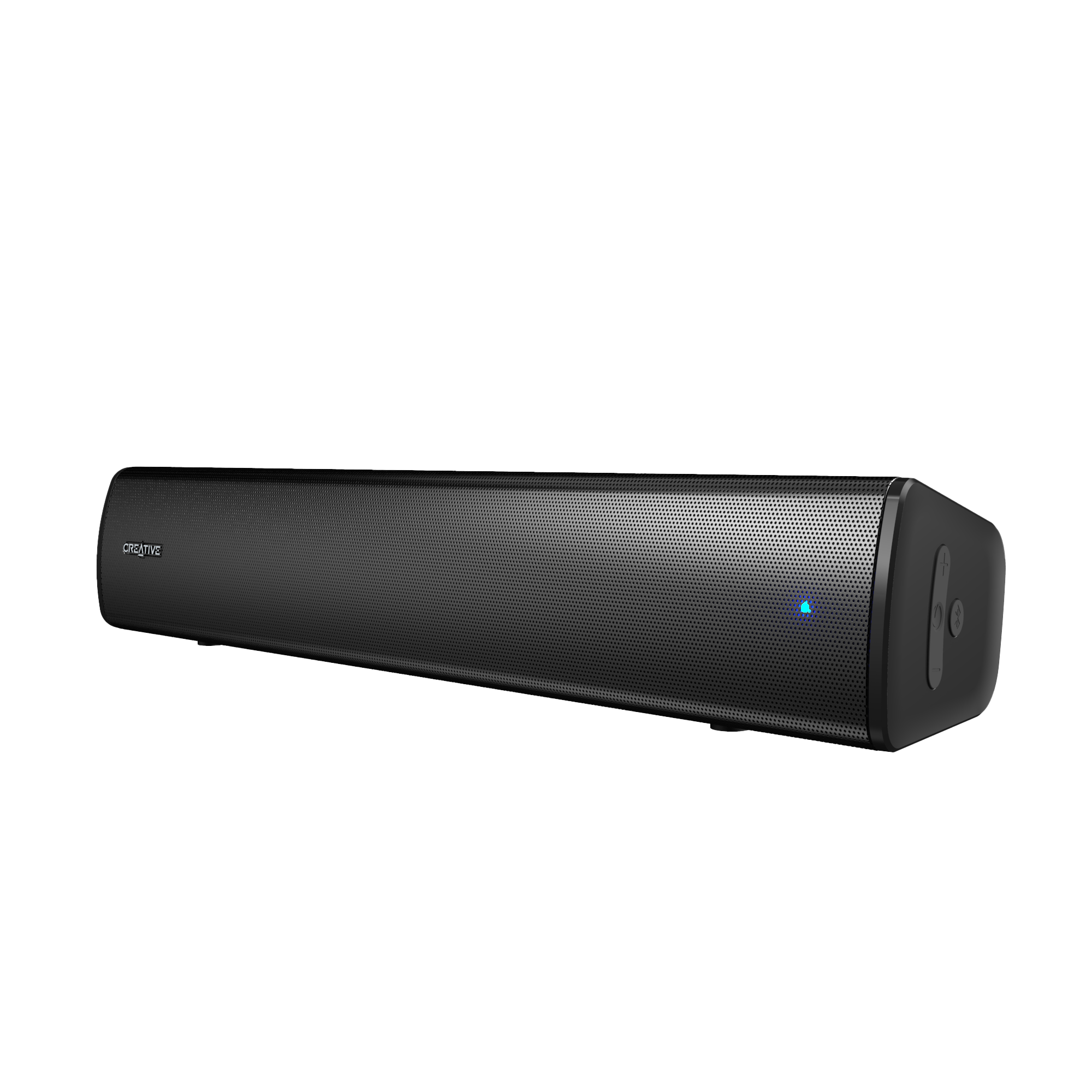 Black Creative Stage Air V2 USB/Bluetooth Desktop Soundbar — three-quarter