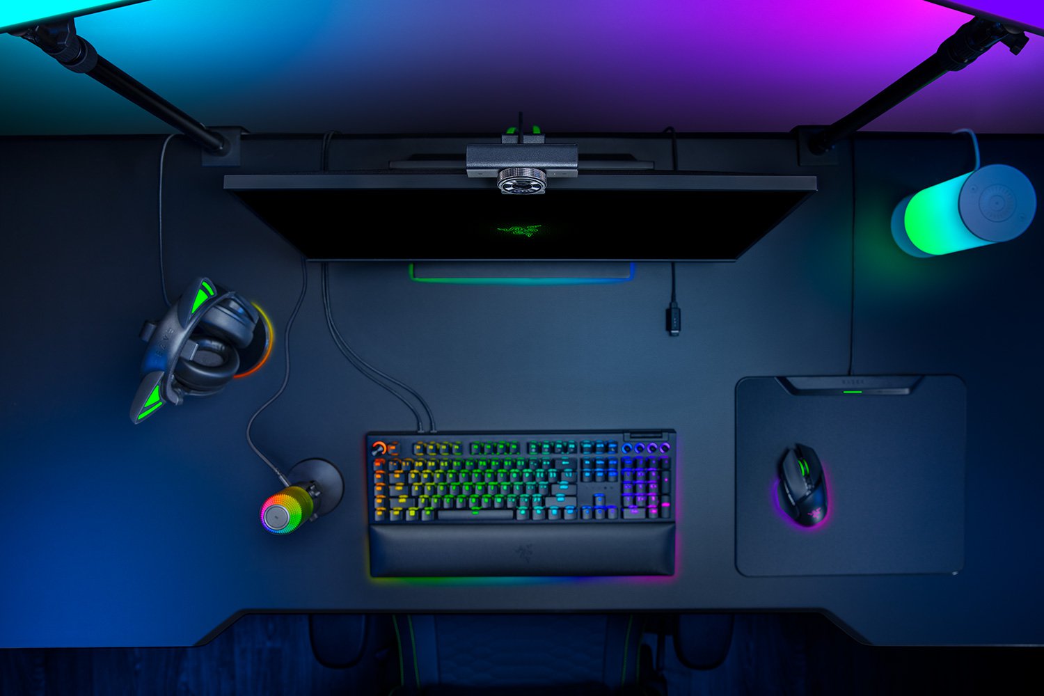 Razer Kiyo V2 X 1440p 60 FPS Webcam - Black — front