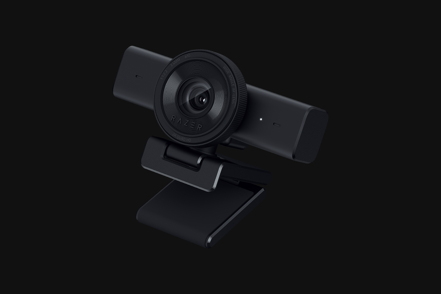Razer Kiyo V2 X 1440p 60 FPS Webcam - Black — three quarter