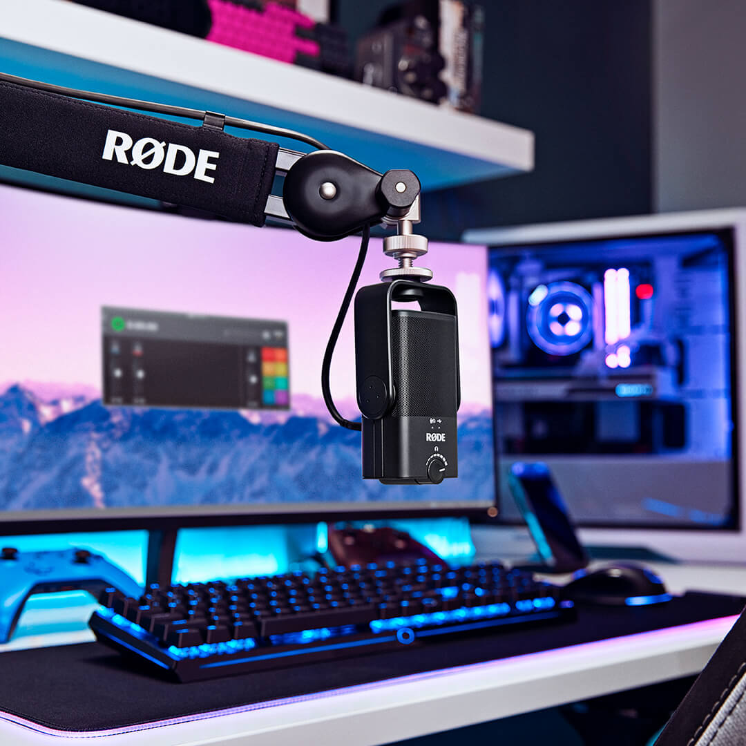 RØDE NT-USB Mini Compact USB Microphone — arm lifestyle
