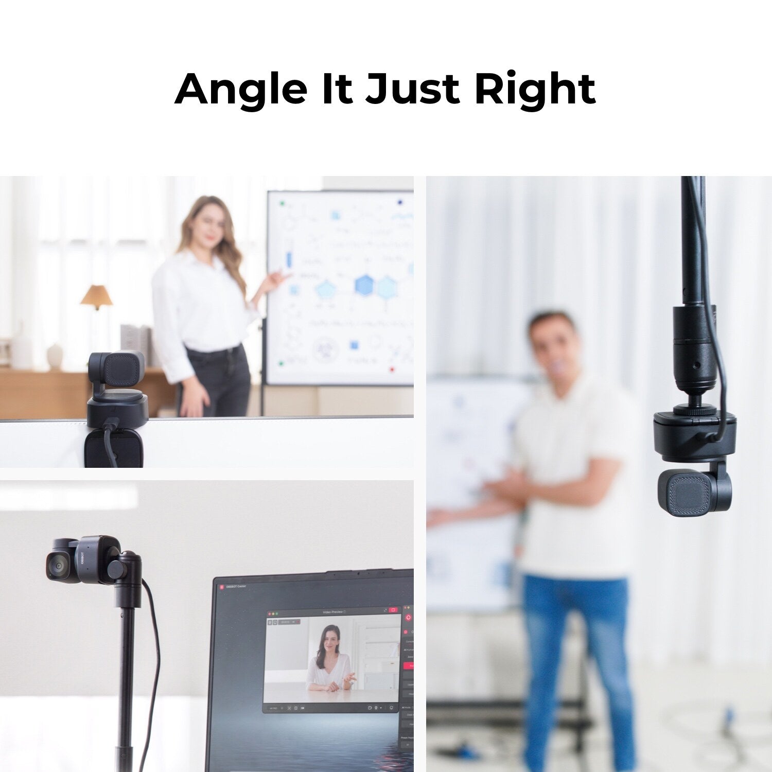 OBSBOT Tiny SE AI-Powered Full HD PTZ Webcam — mounting and use
